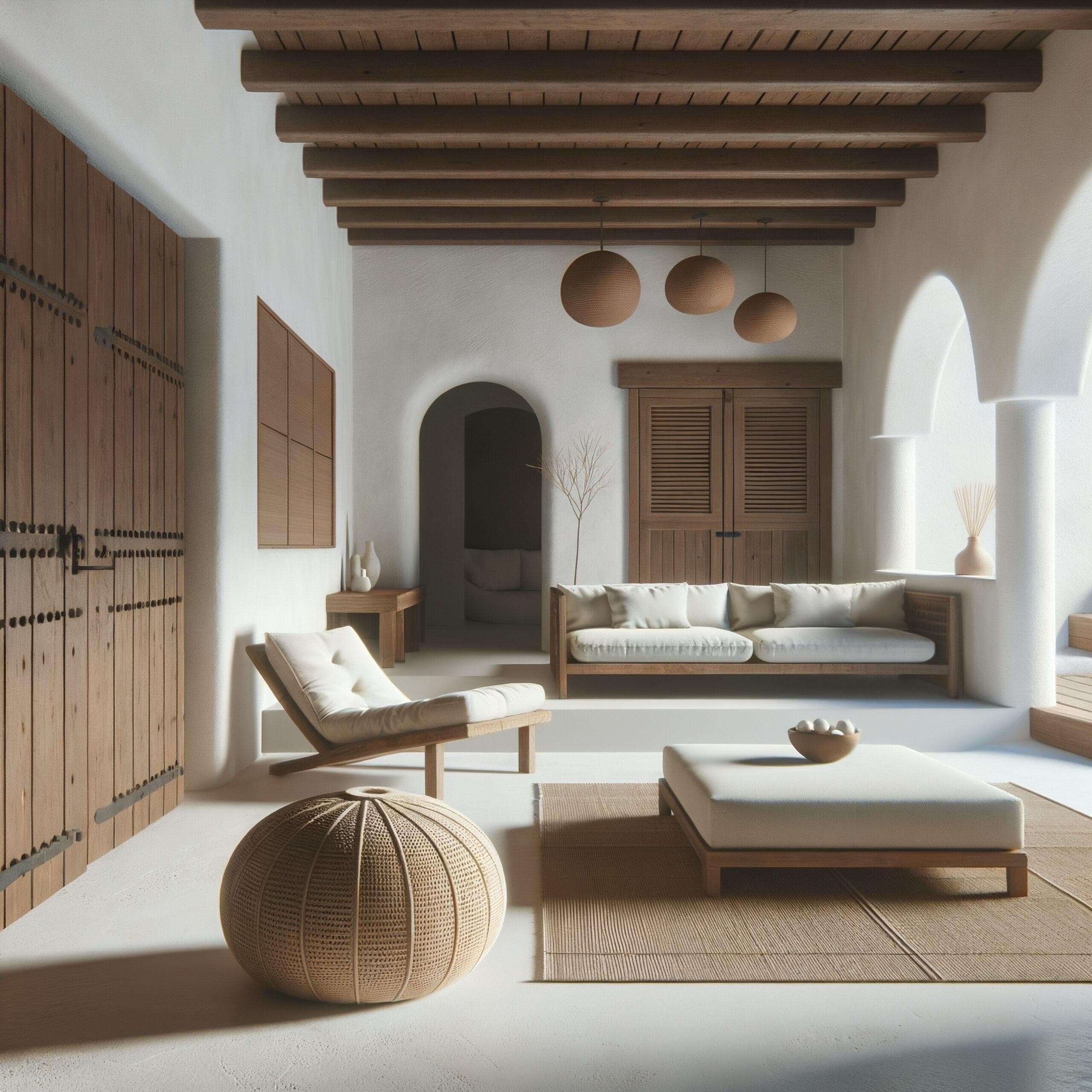 Een woonkamer met een lavavloer gietvloer.